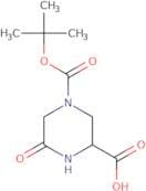 4-(tert-Butoxycarbonyl)-6-oxopiperazine-2-carboxylic acid