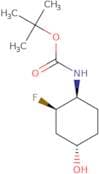(1S,3R,4S)-rel-4-(Boc-amino)-3-fluorocyclohexan-1-ol