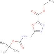 Ethyl 5-(tert-butyloxycarbonylaminomethyl)-[1,3,4]oxadiazole-2-carboxylate