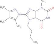 7-Butyl-3-methyl-8-(3,4,5-trimethyl-1H-pyrazol-1-yl)-1H-purine-2,6(3H,7H)-dione