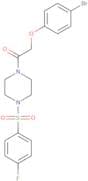 2-(4-Bromophenoxy)-1-{4-[(4-fluorophenyl)sulfonyl]piperazin-1-yl}ethanone