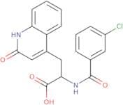 2-(3-Chlorobenzamido)-3-(2-oxo-1,2-dihydroquinolin-4-yl)propanoic acid