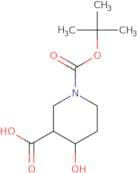 1-[(tert-butoxy)carbonyl]-4-hydroxypiperidine-3-carboxylic acid, Mixture of diastereomers