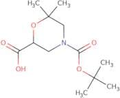 (R)-4-(tert-Butoxycarbonyl)-6,6-dimethylmorpholine-2-carboxylic acid ee