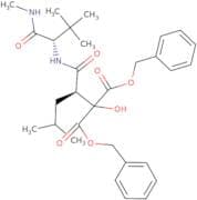 Dibenzyl 2-((R)-1-(((S)-3,3-dimethyl-1-(methylamino)-1-oxobutan-2-yl)amino)-4-methyl-1-oxopentan-2…