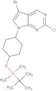 5-bromo-7-[trans-4-(tert-butyldimethylsilanyloxy)cyclohexyl]-2-chloro-7h-pyrrolo[2,3-d]pyrimidine