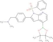 N,N-dimethyl-1-(4-(1-(phenylsulfonyl)-4-(4,4,5,5-tetramethyl-1,3,2-dioxaborolan-2-yl)-1H-pyrrolo[2…