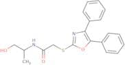 2-((4,5-Diphenyloxazol-2-yl)thio)-N-(1-hydroxypropan-2-yl)acetamide