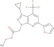 Ethyl 2-(3-cyclopropyl-6-(furan-2-yl)-4-(trifluoromethyl)-1H-pyrazolo[3,4-b]pyridin-1-yl)acetate
