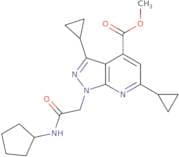 Methyl 1-[2-(cyclopentylamino)-2-oxoethyl]-3,6-dicyclopropylpyrazolo[3,4-b]pyridine-4-carboxylate