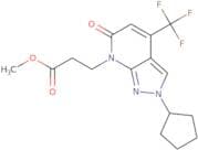 Methyl 3-(2-cyclopentyl-6-oxo-4-(trifluoromethyl)-2H-pyrazolo[3,4-b]pyridin-7(6H)-yl)propanoate