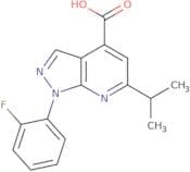 1-(2-Fluorophenyl)-6-(propan-2-yl)-1H-pyrazolo[3,4-b]pyridine-4-carboxylic acid