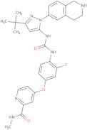 4-[4-[[5-tert-Butyl-2-(1,2,3,4-tetrahydroisoquinolin-6-yl)pyrazol-3-yl]carbamoylamino]-3-fluorophe…