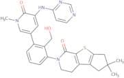10-[2-(Hydroxymethyl)-3-[1-methyl-6-oxo-5-(pyrimidin-4-ylamino)pyridin-3-yl]phenyl]-4,4-dimethyl-7…