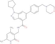 1-Cyclopentyl-N-[(4,6-dimethyl-2-oxo-1H-pyridin-3-yl)methyl]-6-[4-(morpholin-4-ylmethyl)phenyl]ind…