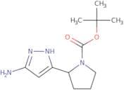 2-(5-Amino-1H-pyrazol-3-yl)-pyrrolidine-1-carboxylic acid tert-butyl ester