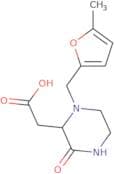 2-{1-[(5-Methyl-2-furyl)methyl]-3-oxo-2-piperazinyl}acetic acid