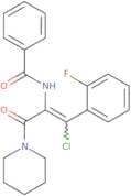 (Z)-N-(1-Chloro-1-(2-fluorophenyl)-3-oxo-3-(piperidin-1-yl)prop-1-en-2-yl)benzamide