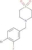 4-[(4-bromo-3-fluorophenyl)methyl]-1λ-thiomorpholine-1,1-dione