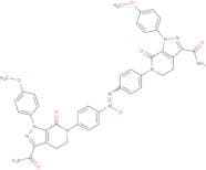(1Z)-Bis({4-[3-carbamoyl-1-(4-methoxyphenyl)-7-oxo-1H,4H,5H,6H,7H-pyrazolo[3,4-c]pyridin-6-yl]phen…