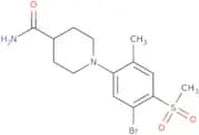 1-[(5-Bromo-2-methyl-4-methylsulfonyl)phenyl]piperidine-4-carboxamide