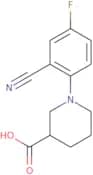 1-[(2-Cyano-4-fluoro)phenyl]piperidine-3-carboxylic acid