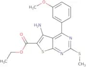 Ethyl 5-amino-4-(3-methoxyphenyl)-2-(methylthio)thieno[2,3-d]pyrimidine-6-carboxylate