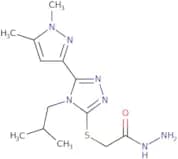2-{[5-(1,5-Dimethyl-1H-pyrazol-3-yl)-4-isobutyl-4H-1,2,4-triazol-3-yl]thio}acetohydrazide