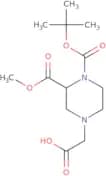 4-Carboxymethyl-piperazine-1,2-dicarboxylic acid 1-tert-butyl ester 2-methyl ester