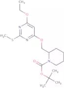 2-(6-Ethoxy-2-methylsulfanyl-pyrimidin-4-yloxymethyl)-piperidine-1-carboxylic acid tert-butyl ester