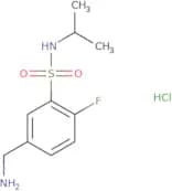 5-(Aminomethyl)-2-fluoro-N-(propan-2-yl)benzene-1-sulfonamide hydrochloride