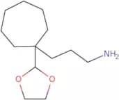 3-[1-(1,3-Dioxolan-2-yl)cycloheptyl]propan-1-amine