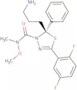 (2S)-2-(3-Aminopropyl)-5-(2,5-difluorophenyl)-N-methoxy-N-methyl-2-phenyl-1,3,4-thiadiazole-3(2H)-…