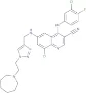 6-[[[1-[2-(Azepan-1-yl)ethyl]-1H-1,2,3-triazol-4-yl]methyl]amino]-8-chloro-4-[(3-chloro-4-fluoroph…