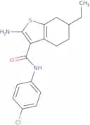 2-Amino-N-(4-chlorophenyl)-6-ethyl-4,5,6,7-tetrahydro-1-benzothiophene-3-carboxamide