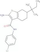 2-Amino-N-(4-chlorophenyl)-6-(1,1-dimethylpropyl)-4,5,6,7-tetrahydro-1-benzothiophene-3-carboxamide