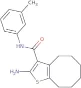 2-Amino-N-(3-methylphenyl)-4,5,6,7,8,9-hexahydrocycloocta[b]thiophene-3-carboxamide