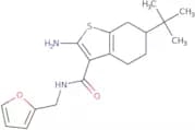 2-Amino-6-tert-butyl-N-(2-furylmethyl)-4,5,6,7-tetrahydro-1-benzothiophene-3-carboxamide