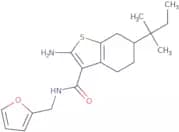 2-Amino-6-(1,1-dimethylpropyl)-N-(2-furylmethyl)-4,5,6,7-tetrahydro-1-benzothiophene-3-carboxamide