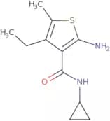 2-Amino-N-cyclopropyl-4-ethyl-5-methylthiophene-3-carboxamide