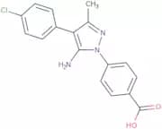 4-[5-Amino-4-(4-chlorophenyl)-3-methyl-1H-pyrazol-1-yl]benzoic acid