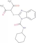 2-[(1-Acetyl-2-oxopropyl)thio]-N-cyclohexyl-1H-benzimidazole-1-carboxamide