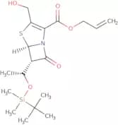 allyl (5R,6S)-6-((R)-1-((tert-butyldimethylsilyl)oxy)ethyl)-3-(hydroxymethyl)-7-oxo-4-thia-1-azabi…