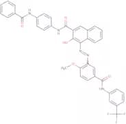 N-[4-(Benzoylamino)phenyl]-3-hydroxy-4-[(2-methoxy-5-{[3-(trifluoromethyl)phenyl]carbamoyl}phenyl)…