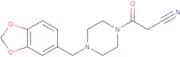 3-[4-(1,3-Benzodioxol-5-ylmethyl)piperazin-1-yl]-3-oxopropanenitrile
