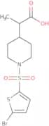 2-{1-[(5-Bromo-2-thienyl)sulfonyl]piperidin-4-yl}propanoic acid