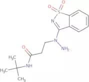 N-(tert-Butyl)-3-[1-(1,1-dioxido-1,2-benzisothiazol-3-yl)hydrazino]propanamide
