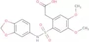 2-(2-((Benzo[d]1,3-dioxolan-5-ylamino)sulfonyl)-4,5-dimethoxyphenyl)acetic acid