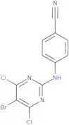 4-[(5-Bromo-4,6-dichloro-2-pyrimidinyl)amino]benzonitrile