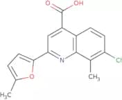 7-Chloro-8-methyl-2-(5-methyl-2-furyl)quinoline-4-carboxylic acid